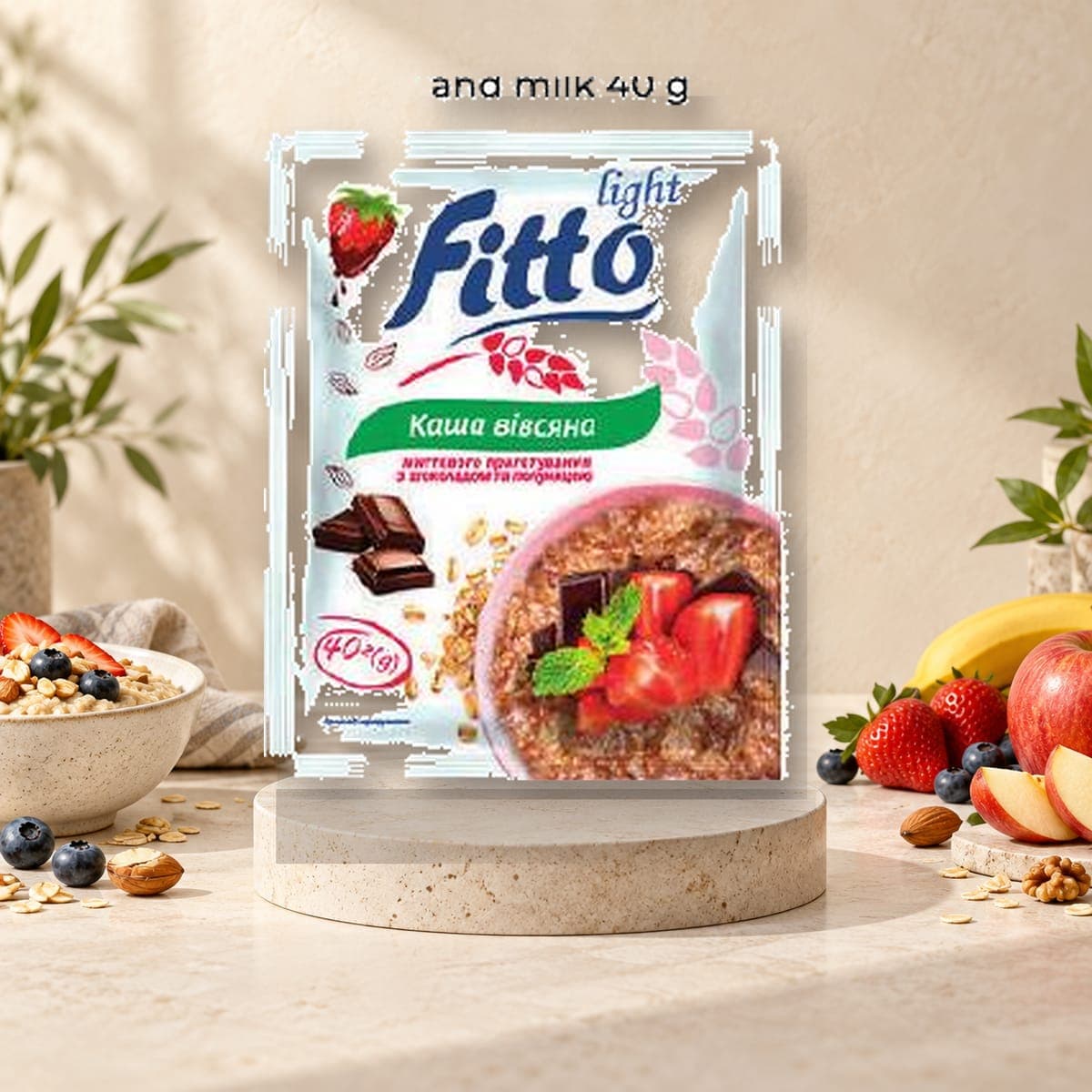 Fitto Oatmeal Strawberry Chocolate